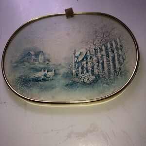 Pastoral scene handcrafted in Canada by N.C. Cameron & Sons Ltd. - gently used.